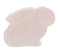 FUOYLOO Crystal Bunny Animal Figurine Small Jade Rabbit Statue for Chinese Zodiac Rabbit Paperweight and Desk Decoration