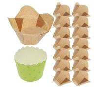 FUOYLOO Cupcake Baking Organizers Medium Muffin Liners 100Pcs Greaseproof Paper Lotus Cup Color Disposable Cases for Parties and Events 1.97X1.97X2.76 Inch