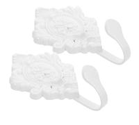 FUOYLOO Curtain Holdbacks Zinc Alloy 3.74X1.97X1.38 Inch Heavy Duty Tieback Hooks for Wall Mounted Drapery Holders