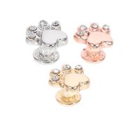 FUOYLOO Decorative Watchband Nail and Alloy Watch Charm 3Pcs for Replaceable Silicone and Leather Watch Bands Suitable for Women