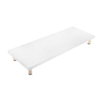 FUOYLOO Desktop Monitor Stand Wooden Monitor Shelf Multi-functional Design Simple Elegant Style for Home Office White