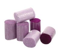 FUOYLOO DIY Latch Hook Yarn Acrylic Fiber Yarn Purple Tone 6Pcs for Rug Making Crafts Sturdy Soft Texture for Home Rug Projects and Handmade Carpet Embroidery Supplies
