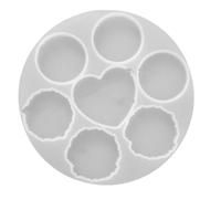 FUOYLOO DIY Silicone Resin Mold for Phone Stand with Irregular Marble Round Shape, Flexible Epoxy Moulds Suitable for Crafting and Jewelry Making