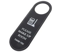 FUOYLOO Do Not Disturb Double Sided Door Plaque 24X8Cm PU Soft Touch Hotel Privacy Sign Makeup and Cleaning Notices for Office and Hotel