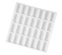 FUOYLOO Domino Casting Mold Silicone Tray for DIY Resin and Chocolate Making, Easy to Demould and Clean, Suitable for Pendants and Accessories, White Silicone Mold for Crafts