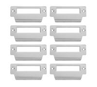 FUOYLOO Door Security Plate Metal Door Guard Reinforcement Plate Stainless Steel 8pcs Practical and Sturdy with Silver Finish