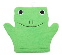 FUOYLOO Double-sided Frog Shape Bath Mitten Exfoliating Shower Glove for Gentle Cleansing and Dead Skin Removal Soft and Scrubbing Sides Bathing Supply for Home and Travel Use