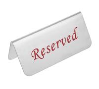 FUOYLOO Double-sided Stainless Steel Reserved Table Sign Party Reserved Card Sleek Modern Design for Restaurants and Special Events Efficient Seating and Organized Environment