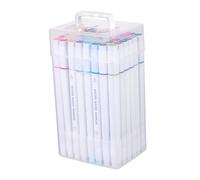 FUOYLOO Dual Tip Markers Set 48 Colors Portable Drawing Pens with Brush and Fine Tips, Multi-Function Art Markers for Students and Home Crafting, for School and Household Use