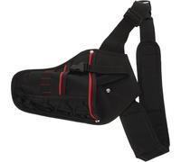 FUOYLOO Electrician Tool Pouch Black Oxford Cloth Canvas with Multiple Pockets Waist Belt Easy Tool Retrieval and Insertion for Electricians and Contractors