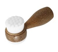 FUOYLOO Facial Cleansing Brush with Biodegradable Coconut Fiber Bristles and Dual-sided Standable Handle, Soft Manual Skin Exfoliating Brush for Home and Travel Skin Care