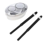 FUOYLOO Flushing Toilet Button Oval Dual Control Chrome-Plated Universal Toilet Tank Replacement, Easy-Press Water-Saving Accessory for Bathroom Random Color
