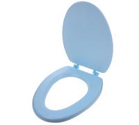 FUOYLOO Foam Toilet Seat Elongated Soft Close Cushioned Thick Foam Replacement for Elderly Bathroom Comfort Blue Swirls