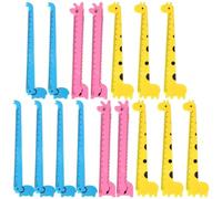 FUOYLOO Giraffe Shape Plastic Rulers 30Pcs with Scale Engraving, Lightweight 18.7 X 4.5Cm, Portable Straight Rulers for School and Library Use Random Color