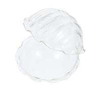 FUOYLOO Glass Dessert Bowl with Appearance and Easy to Clean Made of Synthetic Material Shell Shaped with Appearance and Easy to Clean for Serving Fruit Salad Or Desserts at Home Or