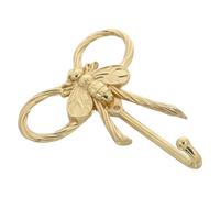 FUOYLOO Golden Brass Bee Decorative Wall Hooks, Multifunctional Metal Hanging Rack for Coats, Hats and Accessories, Easy to Install Entryway and Bedroom Storage Solution