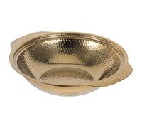 FUOYLOO Golden Stainless Steel Cooking Pot for Stewing with Lid and Double Handles, Flat Bottom Wok Easy to Store for Stove in Home Or Restaurant Kitchen
