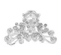 FUOYLOO Hair Claw Clip Lightweight Metal Design Sparkly Rhinestone in Mini Flower Shape with Comfortable Fit, for Wedding and Party Styling Accessories