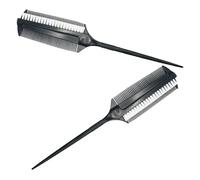 FUOYLOO Hair Dye Brushes Set Featuring 2Pcs Double-Ended Hair Dyeing Combs for Application and Styling in Salon or Home
