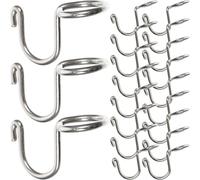 FUOYLOO Hanger Hooks and Smooth Surface 20pcs Stainless Steel with Rounded Corner Design for Organizing Belts, Multi-Purpose Closet Hanger Connection Hooks, Space-Saving Wardrobe Storage