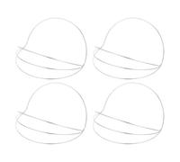 FUOYLOO Headband Crafting Tiara Crown Four-layer Iron 4pcs Base Silver and Usage Structure Lightweight Material, Versatile Traditional for Headdress for Special Celebrations Weddings