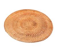 FUOYLOO Heat-resistant Place Mat Wooden Coaster 20cm round Wood Rustic Simple Design Protect Table from Stains and Scratches Household Pot Pad for Kitchen Dining