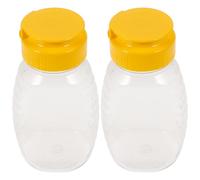FUOYLOO Honey Squeezy Bottle Set Easy to Clean 2pcs 105ml Leakproof Plastic Condiment Squeeze Bottles and Dispensing Containers for Sauces and Jam for Home and Restaurant Use