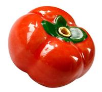 FUOYLOO Incense for Stick Ceramic Tomato-shaped Holder Burner with Smooth and Fine Grinding Aromatherapy and Meditation Use Bedroom