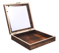 FUOYLOO Insect Specimen Display Case with Window Lid Large Capacity Acrylic Material and Retro Style for Safe and Convenient Entomology Storage