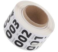 FUOYLOO Inventory Number Sticker Labels Round Adhesive Numbers for Warehouse Machines 1000Pcs 40X20Mm Heat-Activated Adhesive for Reliable Attachment