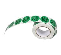 FUOYLOO Inventory Quality Control Round Stickers Self-Adhesive Adhesive Labels for Product Inspection and Warehouse Pass in Supply Chain Management