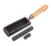 FUOYLOO Iron Mold and Melting Gold Mold with Wooden Handle for Smelting Gold Silver Copper, for Metalworking and Home Metal Casting Projects