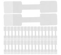 FUOYLOO Jewelry Adhesive Price Labels Paper Tags 100 Pcs Large 10Cm White Self-Adhesive for Bracelets Rings Necklaces Retail Display