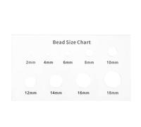 FUOYLOO Jewelry Craft Acrylic Bead Measuring Ruler for Pearls and Gems, 2-18Mm Size Guide, Suitable for Beading and Craft Projects