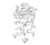 FUOYLOO Latch Hook Hasp 20 Pcs Silver Swing Lock Clasp Decorative Antique Left Latch Toggle Snap Closure for Jewelry Case Wooden Box Crafting, Left Hasp