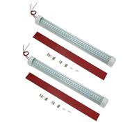 FUOYLOO LED Interior Light Bar Triple Rows Design with 108 High Brightness Leds Easy and Convenient to Use 2 Sets Pvc and Aluminum Alloy Material Dc Suitable for Electric Bike and Car