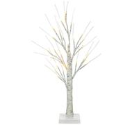 FUOYLOO LED Lighted Birch Tree Lamp 60Cm Warm White Artificial Tree Lamp Battery Box Included No Batteries Xmas Festival Indoor Decorative Random Style