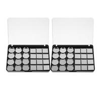 FUOYLOO Makeup Palette Magnetic 2Pcs Empty Eyeshadow Tray with Space for Eyeshadow Pans for Women