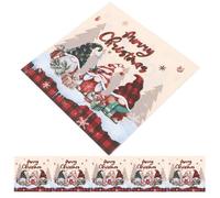 FUOYLOO Merry Christmas Disposable Napkins 20Pcs Xmas Gnome Design for Holiday Gatherings and Table Decoration 33X33Cm