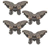 FUOYLOO Metal Butterfly Clips 4Pcs Small Paper Clips for Exam Paper Document and Classroom Organization