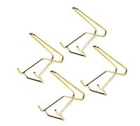 FUOYLOO Mineral Display Stands Crystal Holder Medium 4pcs Gold Iron for Jewelry Holder Mineral Specimen Display Rack Geodes Agate Collections for Home Décor