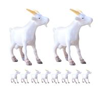 FUOYLOO Mini Goat Figurines, 12 Pcs Mini Sheep Models Sturdy PVC Realistic Farm Animal Figures for Educational Displays and DIY Micro Landscape Decoration