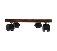 FUOYLOO Movable Flowerpot Tray with Wheels, 25X25Cm Solid Wood Platform, Easy to Move, Outdoor Gardening Use