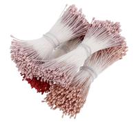 FUOYLOO of Artificial Flower Stamens with Double for Flower Making 4 Bundles Matte Finish and Cotton Rope Material and Creating Random Color for Floral Crafts
