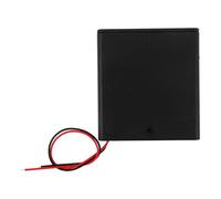 FUOYLOO Plastic Case 4 Aa Batteries Holder Battery Storage Container Reliable Power Supply for Architectural Dioramas School Projects Black 2.71x2.48x0.71in