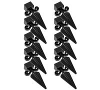 FUOYLOO Plastic Fence Post Caps Replacement 10Pcs Black Column Wraps for Garden and Porch Gate Posts Outdoor Decorative Covers 4.52X2.36X1.18 Inch