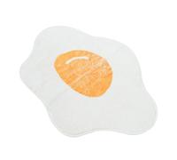 FUOYLOO Poached Egg Pattern Floor Mat Non Slip and Water Absorbent Polyester Bath Rug for Home and Guesthouse, Cartoon Style Decorative Kitchen and Washroom Mat