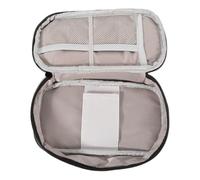 FUOYLOO Portable Power Bank Pouch Accessories Zipper Pouch Layered Design Wear-resistant Oxford Cloth Black Travel Cable Organizer Case for Data Cable Charger