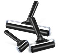 FUOYLOO Printmaking Brayer Roller Set 3 Pcs Vinyl Rubber Rollers 6cm 10cm 20cm for Gluing, Stamping and DIY Crafting in Home and Studio