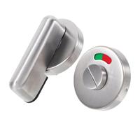 FUOYLOO Privacy Indicator Bathroom Lock 5 Pcs Stainless Steel Hollow Turn Knob Modern Style with Green Red Occupied Vacant Signs for Public Restrooms